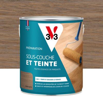 Pr&eacute;paration parquets SOUS-COUCHE & TEINTE - Gris 2,5 L - Gris