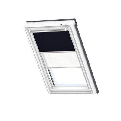 VELUX Store Original Duo Occultant Bleu Fonc&eacute;, Cadre Argent&eacute;, DFD M06