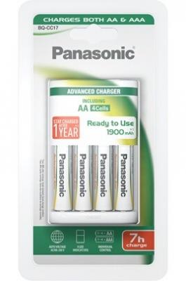 Chargeur de piles Panasonic Evolta + 4 piles AA LR6