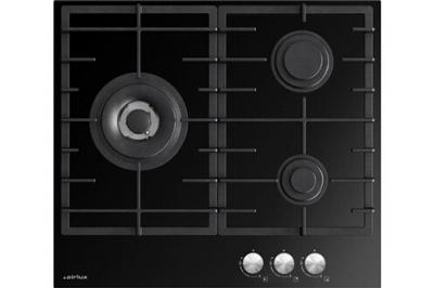Airlux ATV63TBK Table de cuisson au gaz Verre noir - 3 foyers