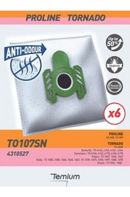 Sac aspirateur Temium TO107SN anti-odeur 6 sacs