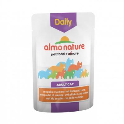 Almo Nature Daily Chicken And Salmon 70g Wet Cat Food Multicolore
