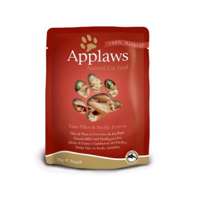 Applaws S&eacute;lection 12 x 70 g - filet de thon, crevettes du Pacifique