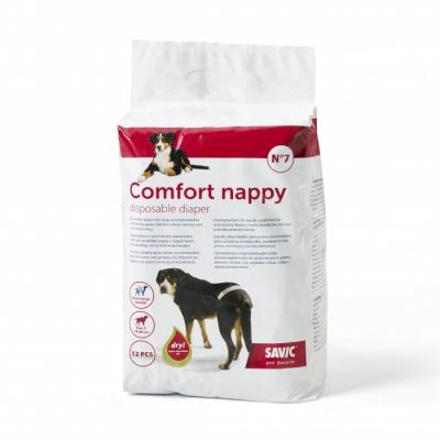 Couches jetables Savic Comfort Nappy pour chien - taille 7, 12 couches