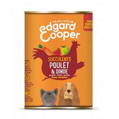 Edgard & Cooper - Bo&icirc;te au Poulet et Dinde pour Chien - 400g