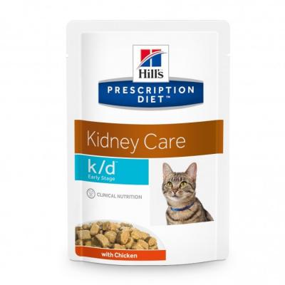Hill's Prescription Diet K/D Early Stage Feline Avec Poulet 12X85 Gr 