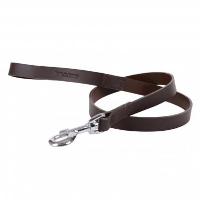 Laisse pour chien bords arrondis marron 100cm 