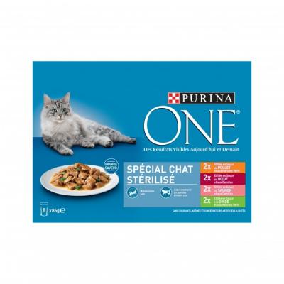 Sachet repas chat St&eacute;rilis&eacute; - Multivari&eacute;t&eacute;s - 8x85g