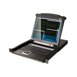 Aten CL5708M-AT-FG Console Ecran LCD 17"" + Clavier + Trackball AZERTY