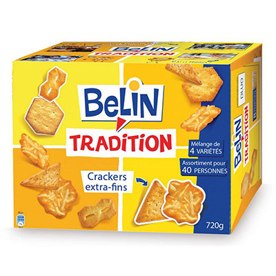 BELIN biscuits sal&eacute;s Tradition, 4 vari&eacute;t&eacute;s - Bo&icirc;te de 720 g