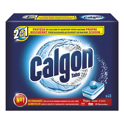 Bo&icirc;te de 48 pastilles anticalcaire 2 en 1 -CALGONIT