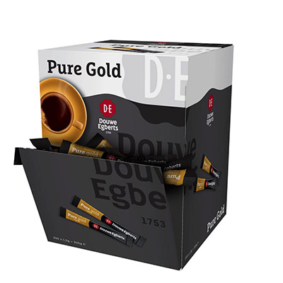 Boite de 200 stick de caf&eacute; Pure Gold lyophilis&eacute; 15g. 