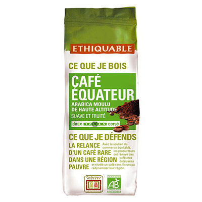 Caf&eacute; Moulu Pur Arabica Equateur Bio Ethiquable - Le Paquet De 250 G