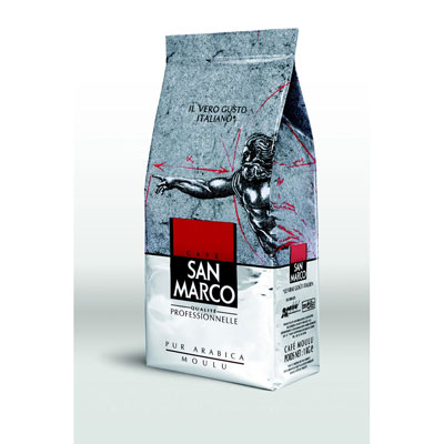 Caf&eacute; moulu extra fin San Marco 100% Arabica - Intensit&eacute; 7 - Paquet 1kg