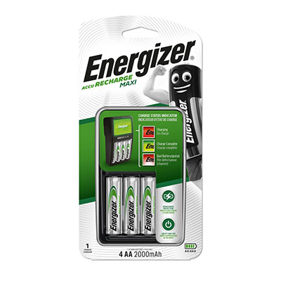 ENERGIZER - CHARGEUR COMPACT DE BATTERIE + 4 AA&hellip; 