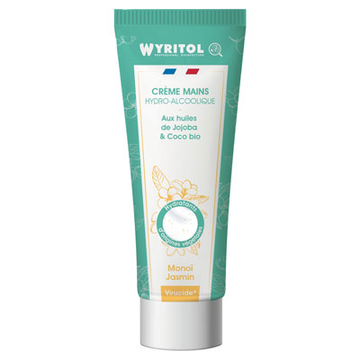 Cr&egrave;me hydroalcoolique - WYRITOL - 75 ml - Mono&iuml; jasmin
