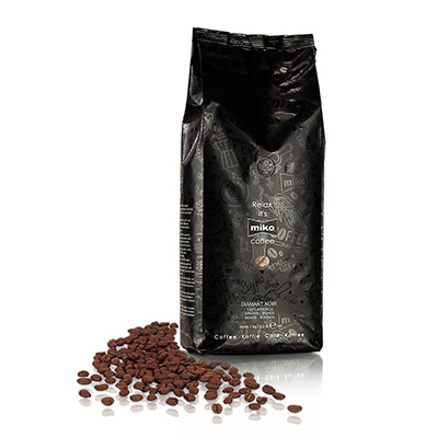 Diamant noir Miko - caf&eacute; en grains - 100% arabica - paquet 1 kg