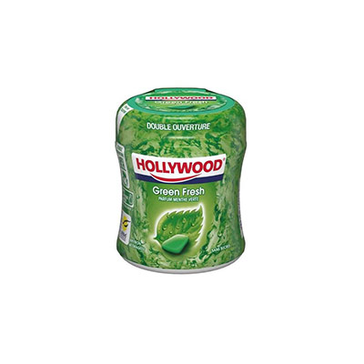HOLLYWOOD Easy Box chewing-gum Green Fresh sans sucre - bo&icirc;te de 60