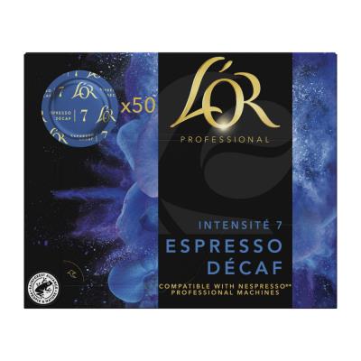 L'OR D&eacute;caf&eacute;in&eacute; Espresso pour Nespresso Pro. 50 Capsules