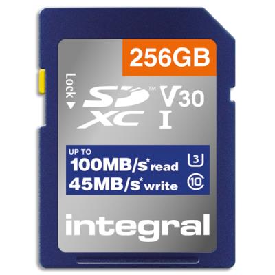 Carte SDXC INSDX246G-100V30 Integral - 256Go - 4K
