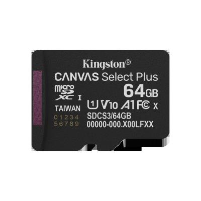 Kingston Canvas Select Plus 64 Go MicroSDXC, Carte m&eacute;moire