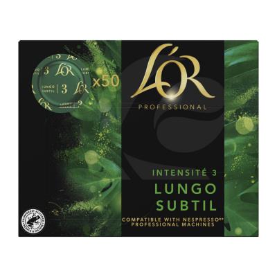 L'OR Professional Lungo subtil - intensit&eacute; : 3 - bo&icirc;te de 50 capsules
