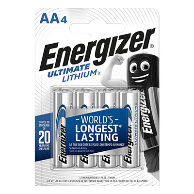 Energizer 4 piles FR6 AA Lithium