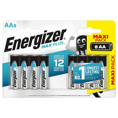 Energizer Pile alcaline AA / LR6 Max Plus - Lot de 8