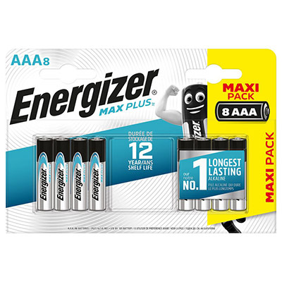 Energizer Pile alcaline AAA / LR3 Max Plus - Lot de 8