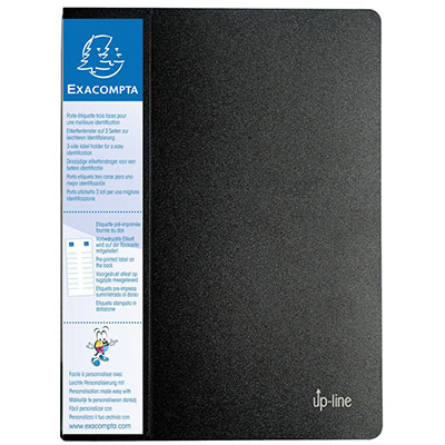 Porte Vues Exacompta polypropyl&egrave;ne 8/10e 40 Vues Noir
