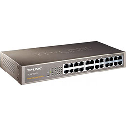 Switch r&eacute;seau RJ45 TP-LINK 24 ports RJ45 100 mbps metal 13' 