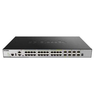 D-Link DGS-3630-28TC commutateur r&eacute;seau G&eacute;r&eacute; L3 Gigabit Ethernet (10/100/1000) 1U Noir - Neuf