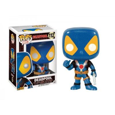 Funko POP Marvel Blue Deadpool &ldquo; X-Men Colors Blue and Yellow Suit with Thumbs Up &ldquo; FYE Exclusive 
