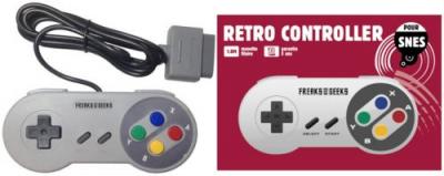 Manette Nintendo SNES filaire Freaks And Geeks Blanc