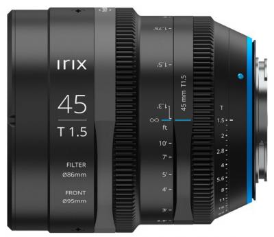 Irix cin&eacute; 45mm t/1.5 monture Canon EF objectif vid&eacute;o