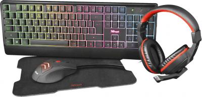 Trust PACK GAMING 4 EN 1 ZIVA clavier Fran&ccedil;ais