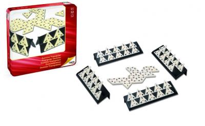 Cayro triangulaire Jeu de dominos dans bo&icirc;te en m&eacute;tal
