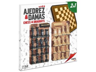 Cayro Chess+ladies Complete Wood 40 Cm Board Game Multicolore