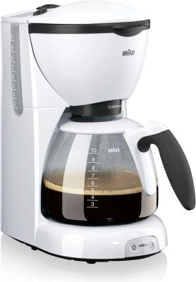 Cafeti&egrave;re &Eacute;lectrique De 1,2l Pour 10 Tasses 1100w Acier Blanc