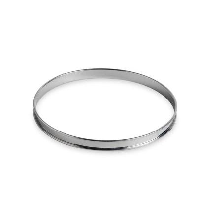 Gobel 824970 Cercle &agrave; Tarte Inox bords roul&eacute;s 24 cm, Silver