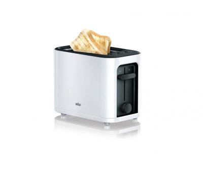 Grille Pain Avec 2 Fentes 1000w Blanc Noir