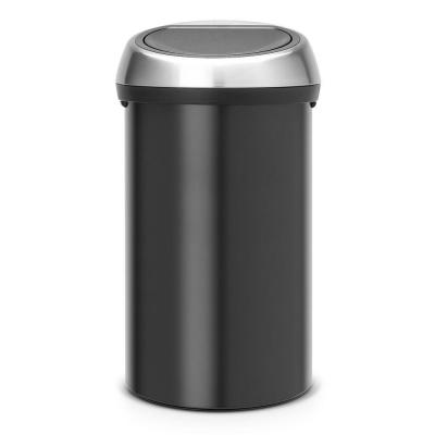 Poubelle touch bin mat black 60 litres