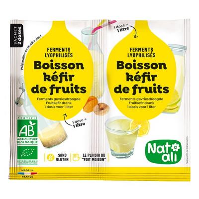 Pr&eacute;paration en poudre pour k&eacute;fir de fruits Nat-ali