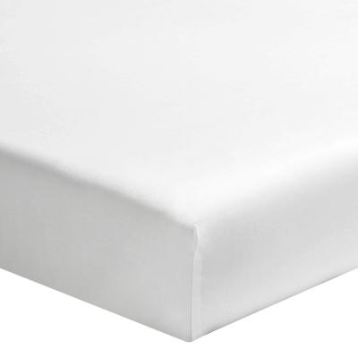Essix - Drap Housse Royal Line Percale de Coton Blanc 100 x 220 cm