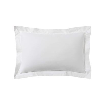 Essix - Taie d'oreiller Royal Line Percale de Coton Blanc 50 x 70 cm
