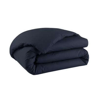 Housse de couette en percale de coton Premi&egrave;re Bleu nuit 200x200 cm 