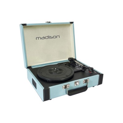 Madison 10-5550MA MAD-RETROCASE-BLU Platine vinyle