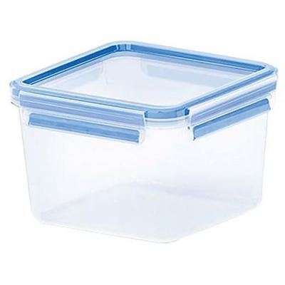 Bo&icirc;te carr&eacute;e Clip & Close bleu 1,75 L Emsa 