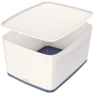 Leitz Bo&icirc;te de Rangement 18 Litres avec Couvercle, Waterproof, Blanc