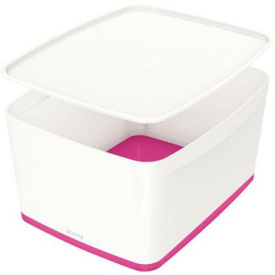 Leitz MyBox 52161023 Bo&icirc;te Format Large avec Couvercle Rose M&eacute;tallis&eacute;